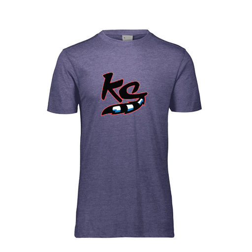 [FTSCUBNV-YS-LOGO2] Decker Youth Tri-Blend T-Shirt - Short Sleeve (Youth S, Navy, Logo 2)