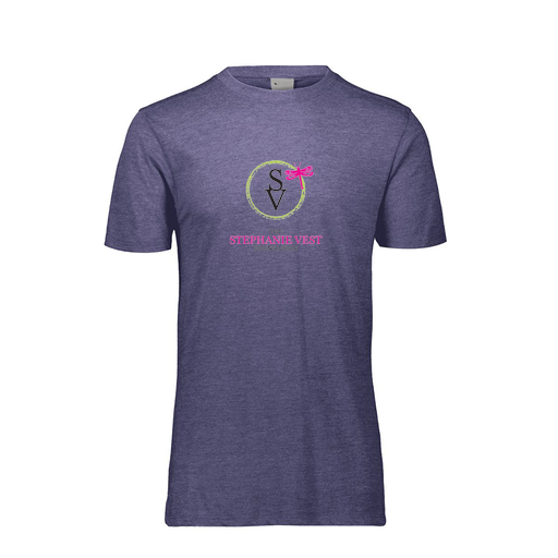 [FTSCUBNV-YS-LOGO3] Decker Youth Tri-Blend T-Shirt - Short Sleeve (Youth S, Navy, Logo 3)