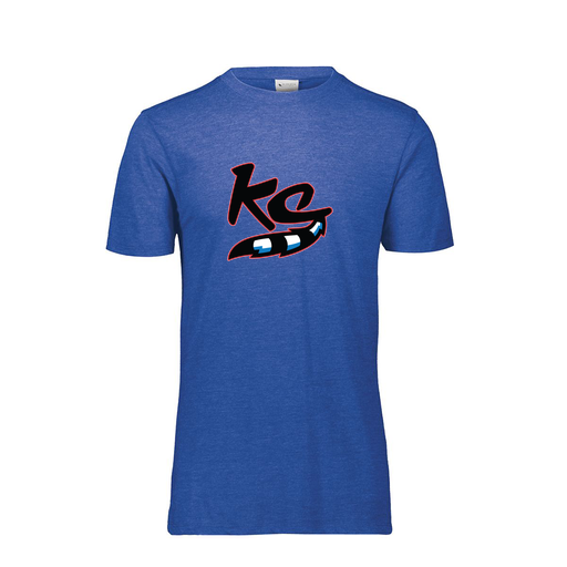 [FTSCUBRY-YS-LOGO2] Decker Youth Tri-Blend T-Shirt - Short Sleeve (Youth S, Royal, Logo 2)
