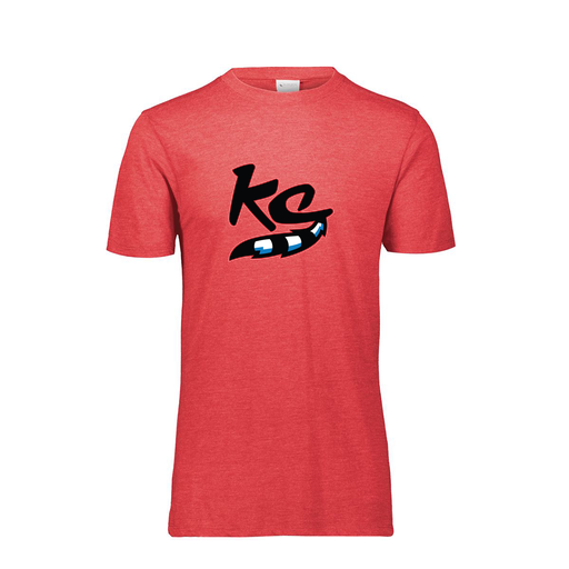 [FTSCUBRD-YS-LOGO2] Decker Youth Tri-Blend T-Shirt - Short Sleeve (Youth S, Red, Logo 2)