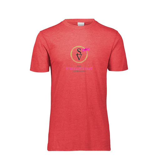[FTSCUBRD-YS-LOGO3] Decker Youth Tri-Blend T-Shirt - Short Sleeve (Youth S, Red, Logo 3)