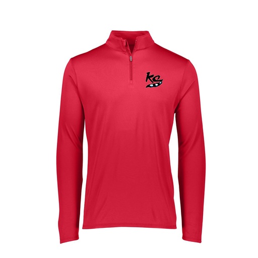 [FTLQFLRD-FAXS-LOGO2] Decker Women's Flex-Lite 1/4 Zip Shirt (Female Adult XS, Red, Logo 2)
