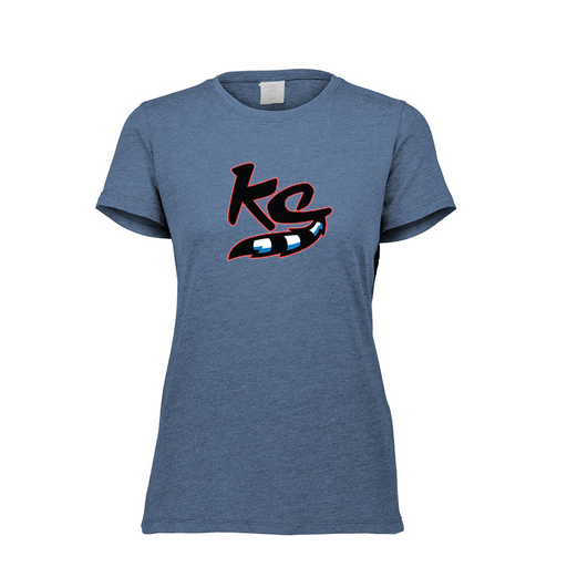 [FTSCUBNV-FAXS-LOGO2] Decker Women's Tri-Blend T-Shirt - Short Sleeve (Female Adult XS, Navy, Logo 2)