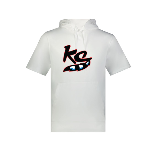 [6871.005.S-LOGO2] Men's Dri Fit Short Sleeve Hoodie (Adult S, White, Logo 2)