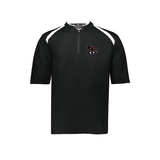 [229581-AS-BLK-LOGO2] Men's Dugout Short Sleeve Pullover (Adult S, Black, Logo 2)