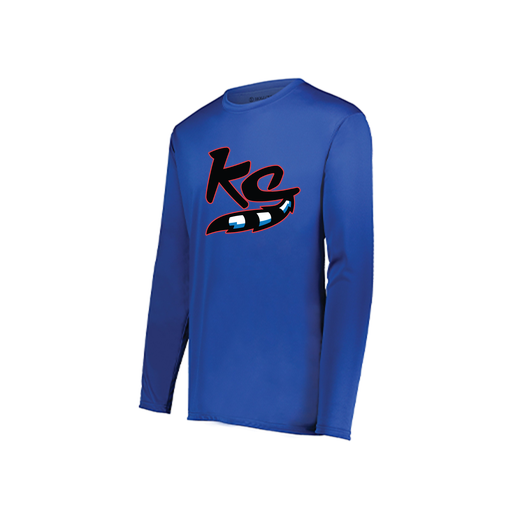 [222822.060.XS-LOGO2] Men's LS Smooth Sport Shirt (Adult XS, Royal, Logo 2)