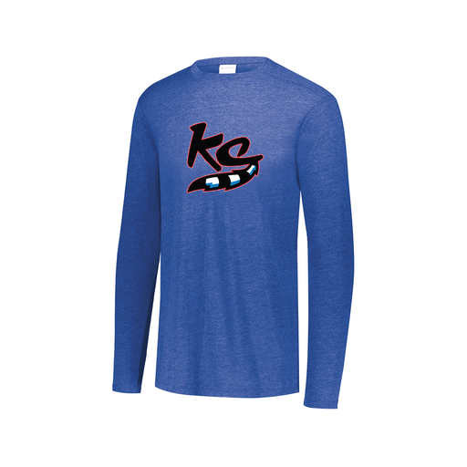 [3075.U55.XS-LOGO2] Men's LS Ultra-blend T-Shirt (Adult XS, Royal, Logo 2)