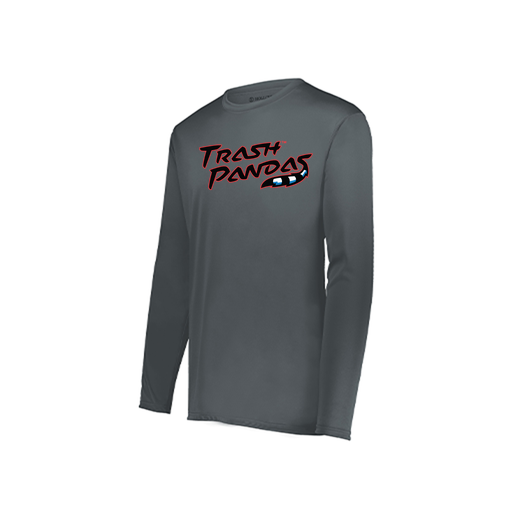 [222823.059.S-LOGO1] Youth LS Smooth Sport Shirt (Youth S, Gray, Logo 1)