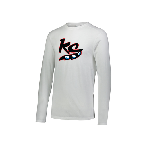 [FTLCUBWH-YS-LOGO2] Decker Youth Tri-Blend T-Shirt - Long Sleeve (Youth S, White, Logo 2)