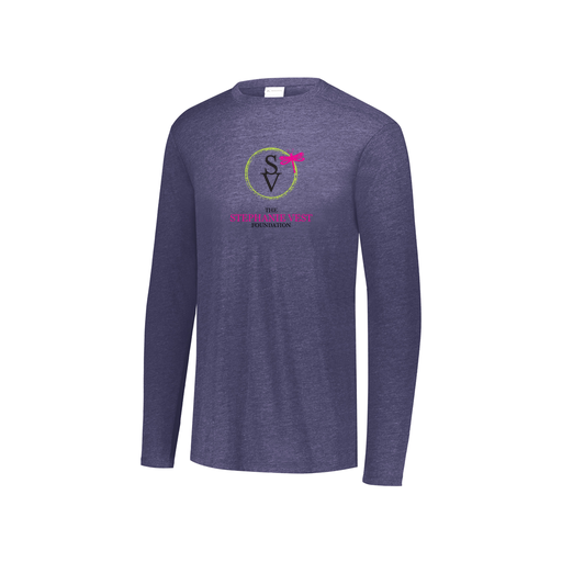 [FTLCUBNV-YS-LOGO3] Decker Youth Tri-Blend T-Shirt - Long Sleeve (Youth S, Navy, Logo 3)