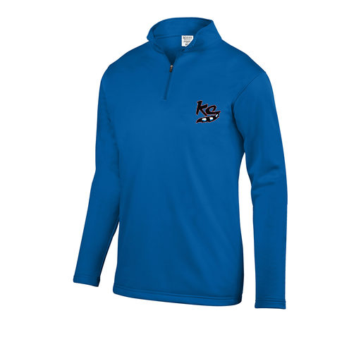 [FOLQFFRY-YS-LOGO2] Decker Youth FlexFleece 1/4 Zip (Youth S, Royal, Logo 2)