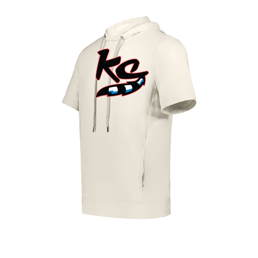 [222605-WHT-YS-LOGO2] YOUTH VENTURA SOFT KNIT SHORT SLEEVE HOODIE (Youth S, White, Logo 2)