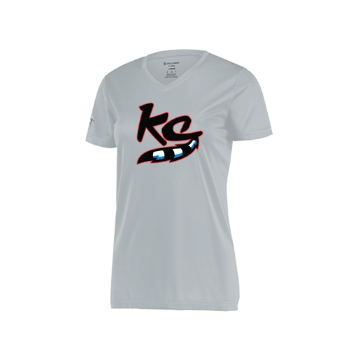 [222820.099.S-LOGO2] Ladies Movement Dri Fit Shirt (Female Adult S, Silver, Logo 2)